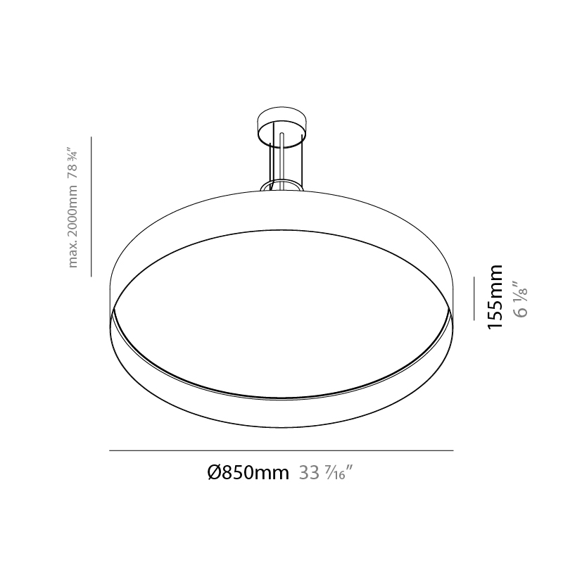 Cosmopolitan by Zaneen – 33 7/16″ x 6 1/8″ Suspension, Up/Down Light offers quality European interior lighting design | Zaneen Design / Line art