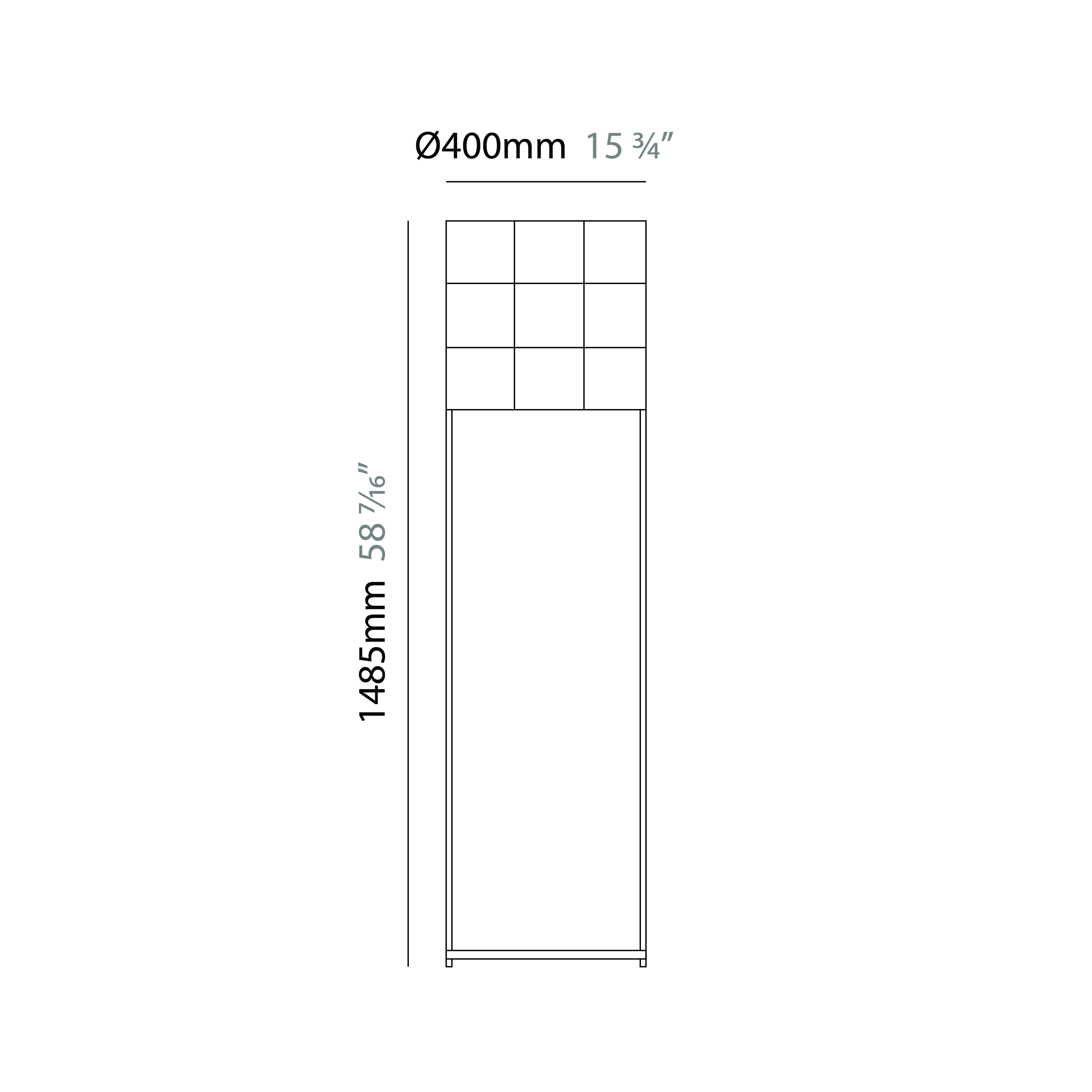Cosmos Square by Quasar – 15 3/4″ x 58 1/4″ Portable, Floor offers quality European interior lighting design | Zaneen Design / Line art
