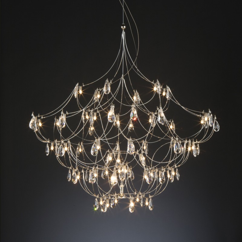 Crystal Galaxy by Quasar – 47 1/4″ x 47 1/4″ Suspension, Ambient offers quality European interior lighting design | Zaneen Design