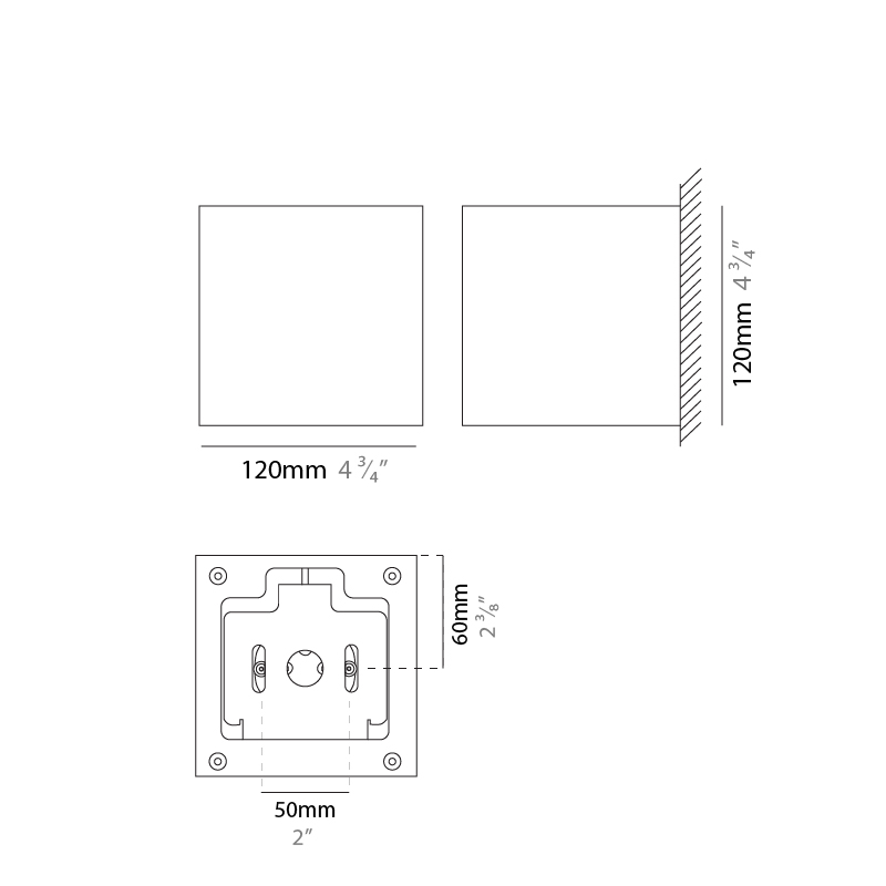 Cubic by Side –  x 4 3/4″ Surface, Wall Surface offers high performance and quality material | Zaneen Exterior / Line art