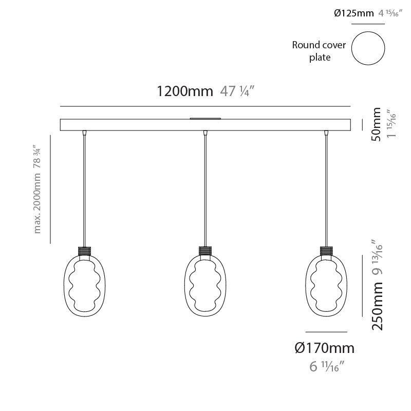 Dalma by Cangini & Tucci – 6 11/16″47 1/4″ x 88 9/16″ Suspension, Pendant offers quality European interior lighting design | Zaneen Design / Line art