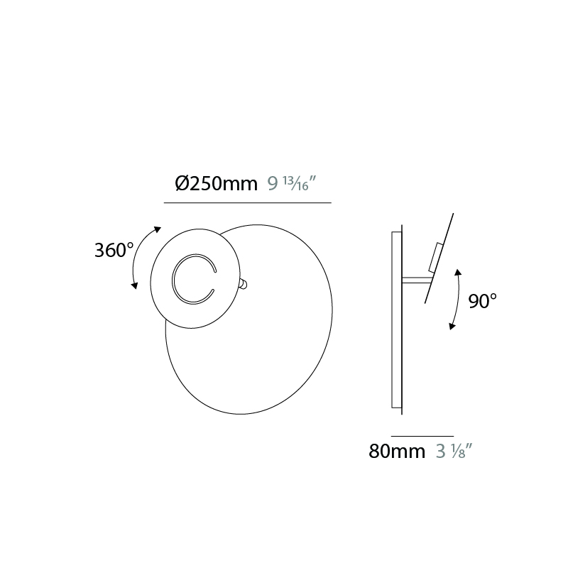 DoppioZero by Knikerboker – 9 13/16″ x 9 13/16″ Surface, Wall Surface offers quality European interior lighting design | Zaneen Design / Line art