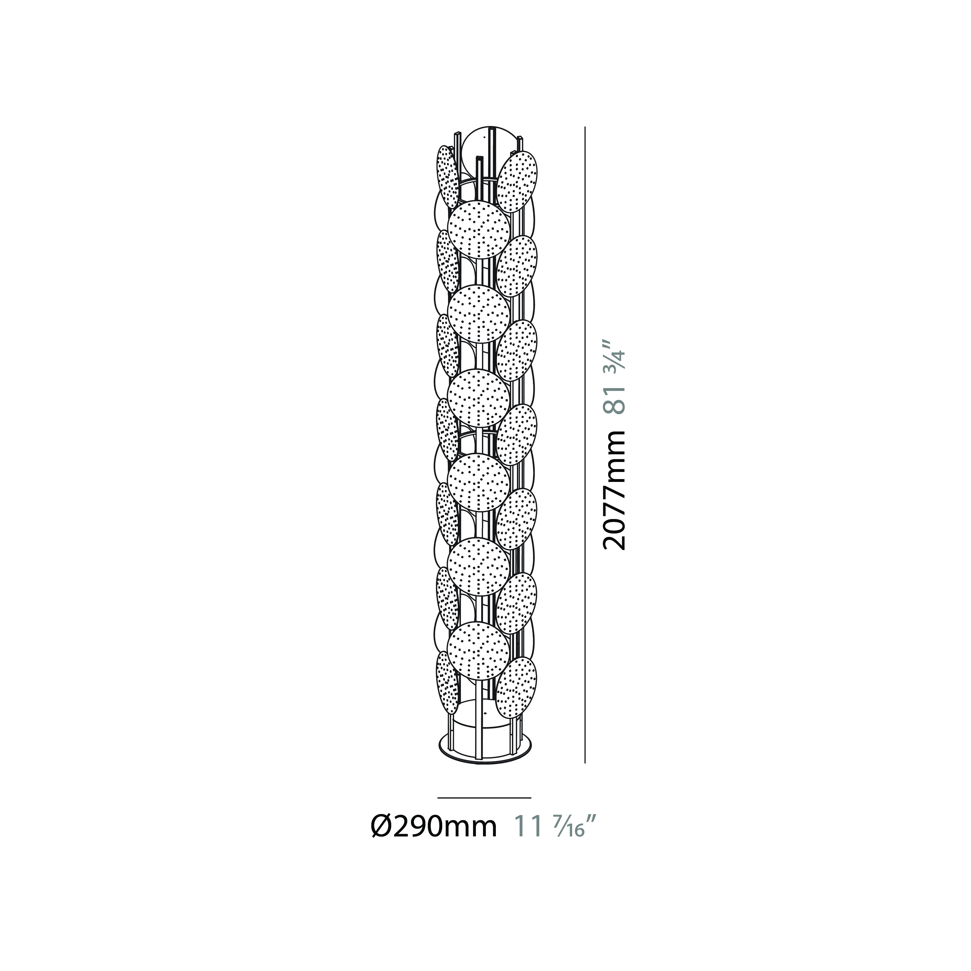 Totem Dot by Prolicht – 11 13/16″ x 82 11/16″ Portable, Ambient offers LED lighting solutions | Zaneen Architectural / Line art