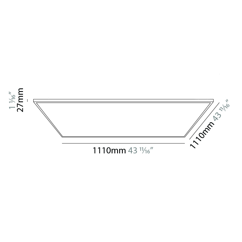 Harmony Square by Ivela – 43 11/16″ x 1 1/16″ Surface, Panels offers LED lighting solutions | Zaneen Architectural