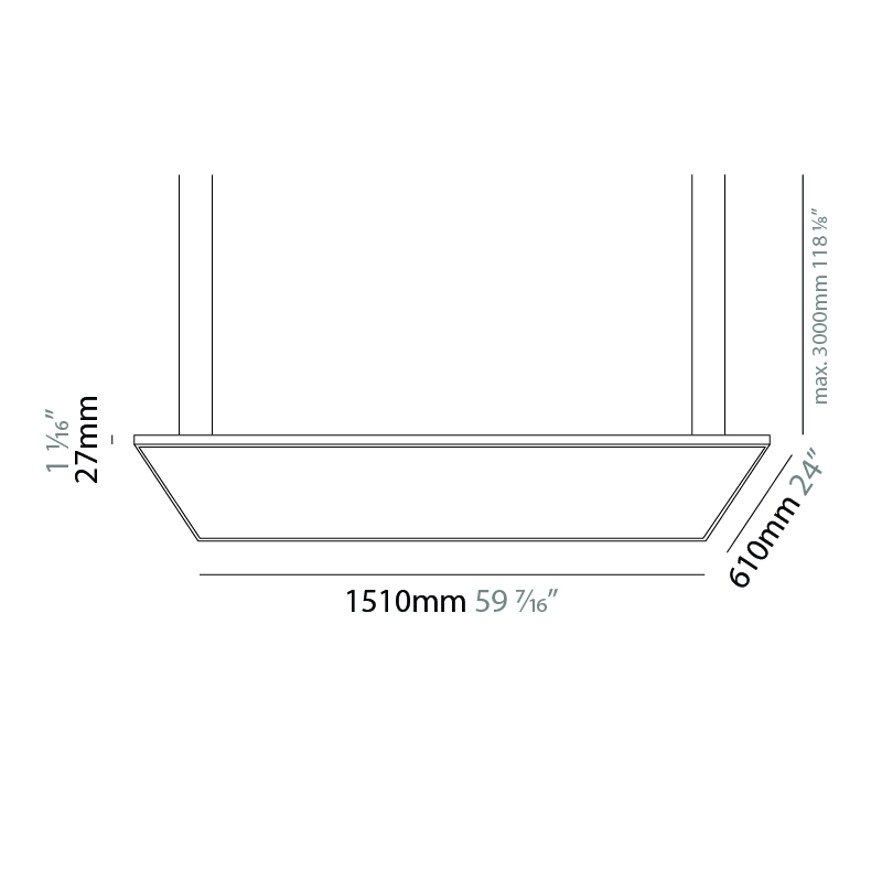 Elegant by Ivela – 59 7/16″ x 1 1/16″ Suspension, Ambient offers LED lighting solutions | Zaneen Architectural