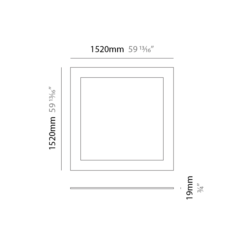 Infinite Frame by Ivela – 59 13/16″ x 3/4″ Surface, Panels offers LED lighting solutions | Zaneen Architectural / Line art