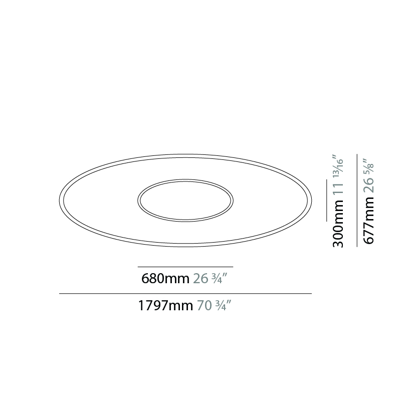 Elipse by Ivela – 70 3/4″ x 9/16″ Surface, Ambient offers LED lighting solutions | Zaneen Architectural