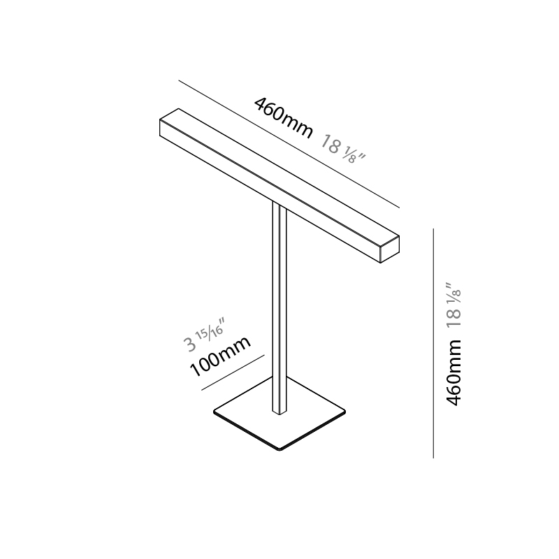 Elle by Zaneen – 18 1/8″ x 18 1/8″ Portable, Task offers quality European interior lighting design | Zaneen Design / Line art