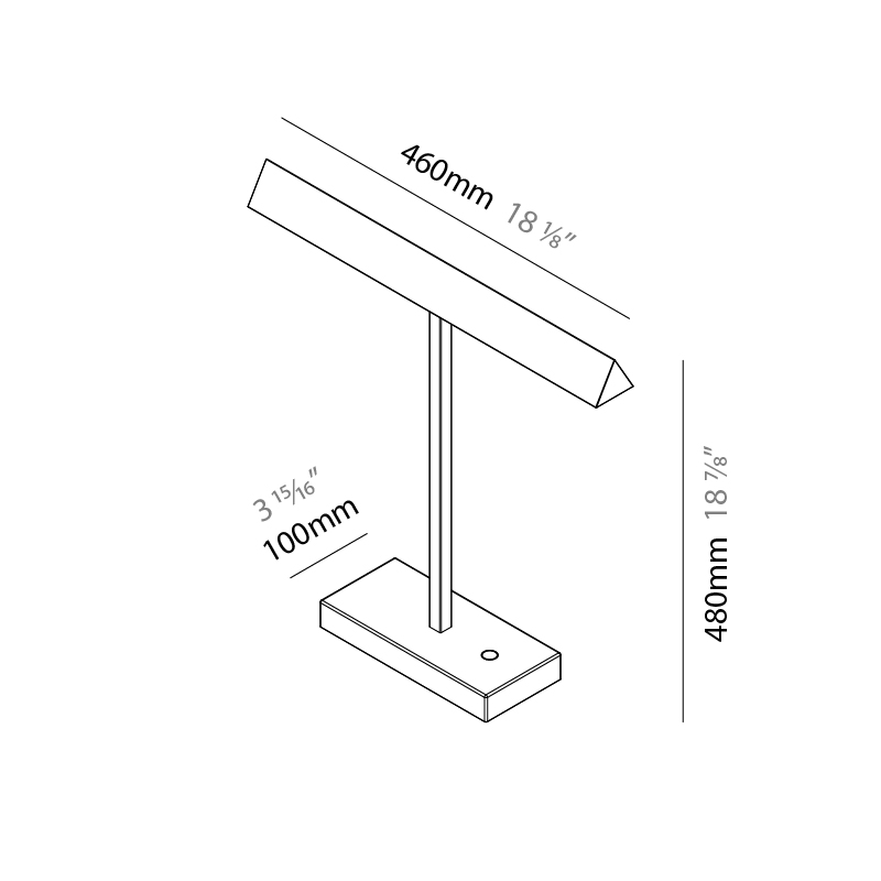 Elle by Zaneen – 18 1/8″ x 18 7/8″ Portable, Task offers quality European interior lighting design | Zaneen Design / Line art