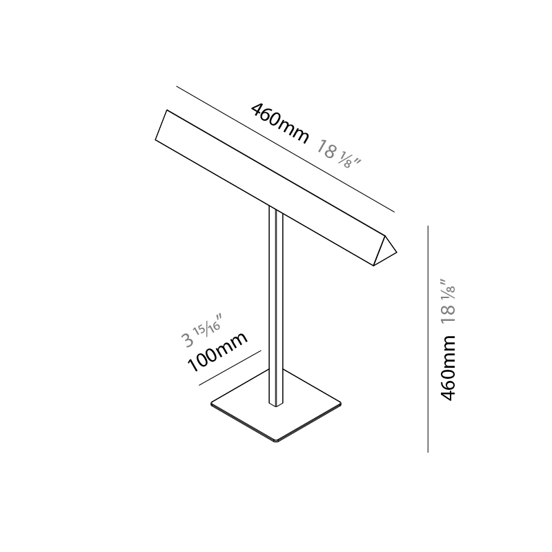 Elle by Zaneen – 18 1/8″ x 18 1/8″ Portable, Task offers quality European interior lighting design | Zaneen Design / Line art