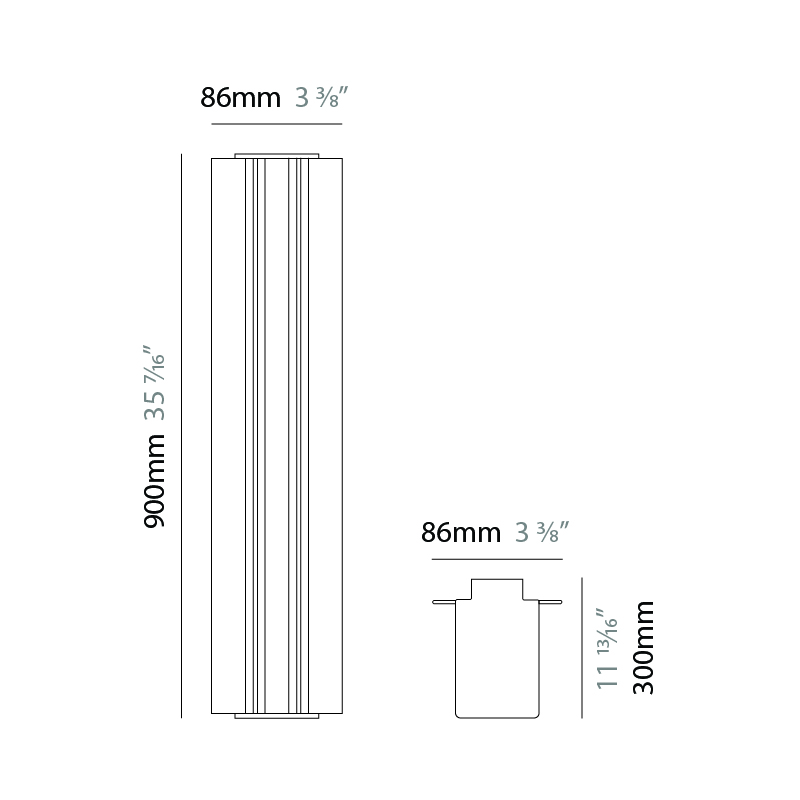 Fessura by Platek – 35 7/16″ x 3 9/16″ ,  offers high performance and quality material | Zaneen Exterior