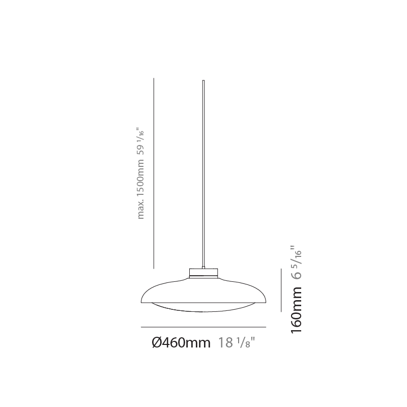 Fiji by Cangini & Tucci – 18 1/8″ x 6 5/16″ Suspension, Pendant offers quality European interior lighting design | Zaneen Design