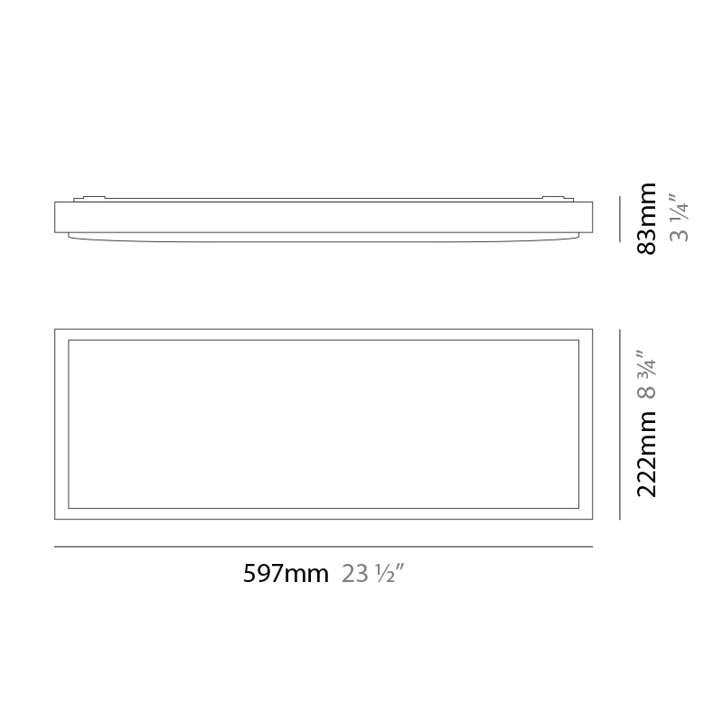 Flat by  – 23 1/2″ x 3 1/4″ Surface, Ambient offers quality European interior lighting design | Zaneen Design