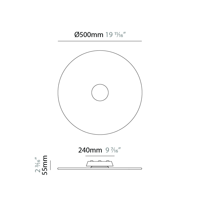 Flippo by Ole – 19 11/16″ x 2 3/16″ Surface, Ceiling Surface offers quality European interior lighting design | Zaneen Design