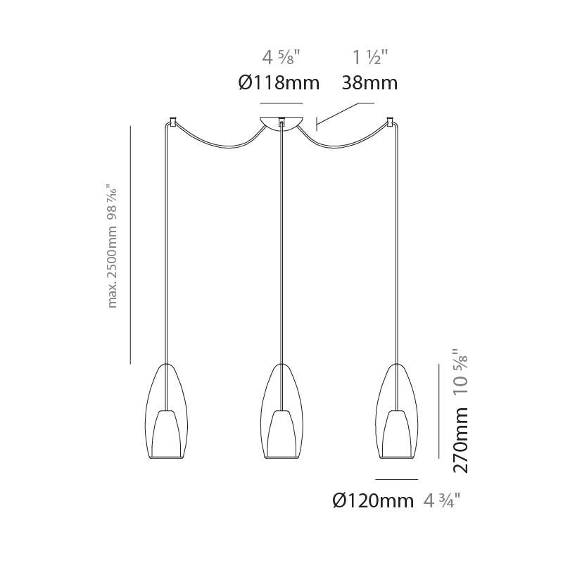 Flute by Cangini & Tucci – 4 3/4″ x 10 5/8″ Track,  offers quality European interior lighting design | Zaneen Design / Line art