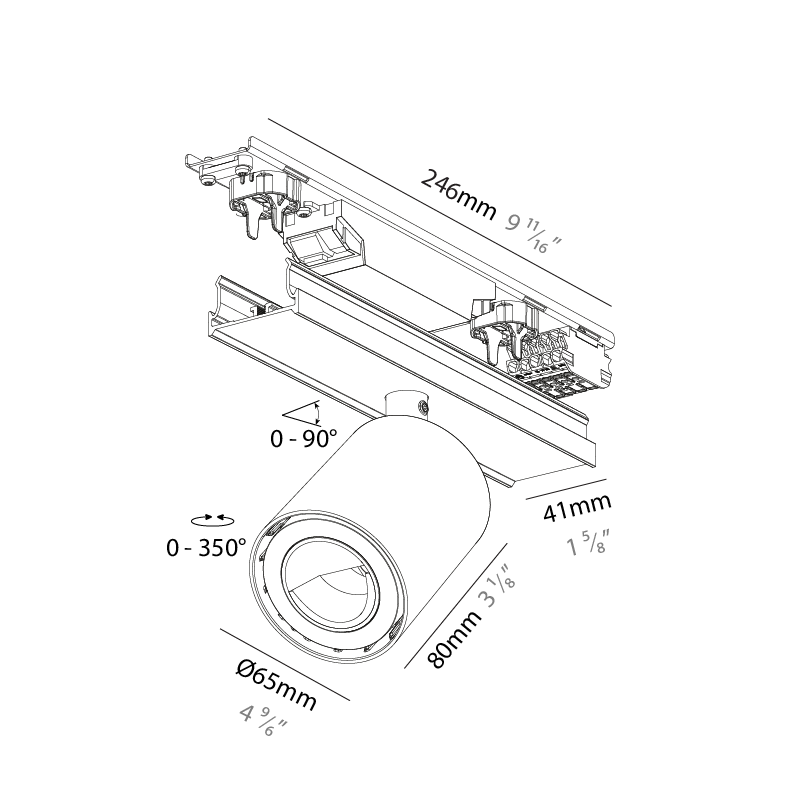 Forties by Prolicht – 2 9/16″9 11/16″ x 3 1/8″ Surface, Linear Profiles offers LED lighting solutions | Zaneen Architectural