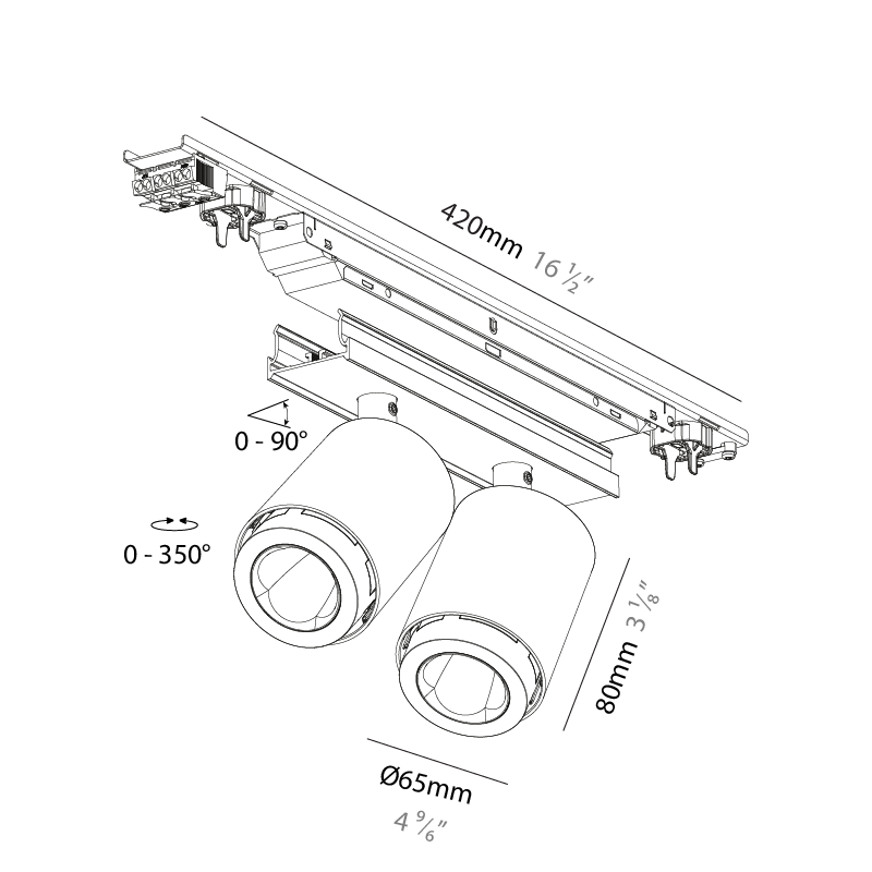 Forties by Prolicht – 2 9/16″9 11/16″ x 3 5/8″ Surface, Linear Profiles offers LED lighting solutions | Zaneen Architectural
