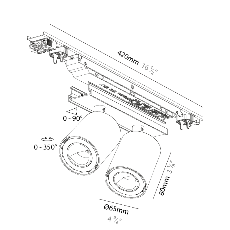 Forties by Prolicht – 2 9/16″9 11/16″ x 3 5/8″ Surface, Linear Profiles offers LED lighting solutions | Zaneen Architectural