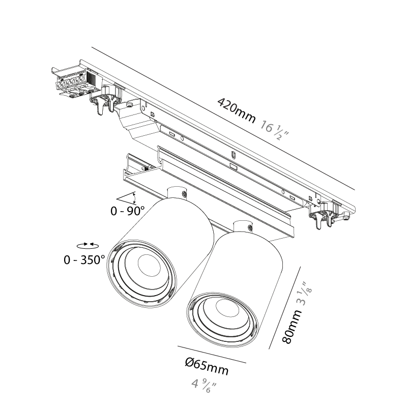 Forties by Prolicht – 2 9/16″16 1/2″ x 3 1/8″ Surface, Linear Profiles offers LED lighting solutions | Zaneen Architectural