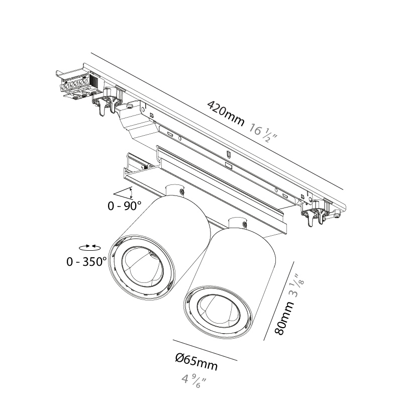Forties by Prolicht – 2 9/16″16 1/2″ x 3 1/8″ Surface, Linear Profiles offers LED lighting solutions | Zaneen Architectural