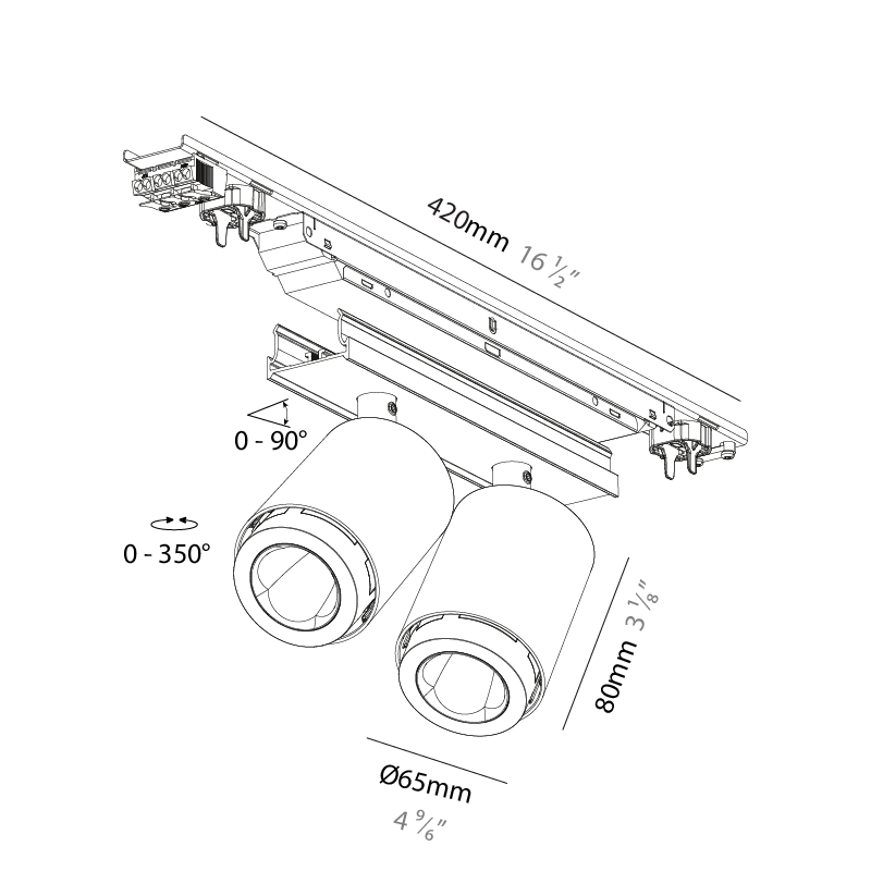 Forties by Prolicht – 2 9/16″16 1/2″ x 3 5/8″ Surface, Linear Profiles offers LED lighting solutions | Zaneen Architectural