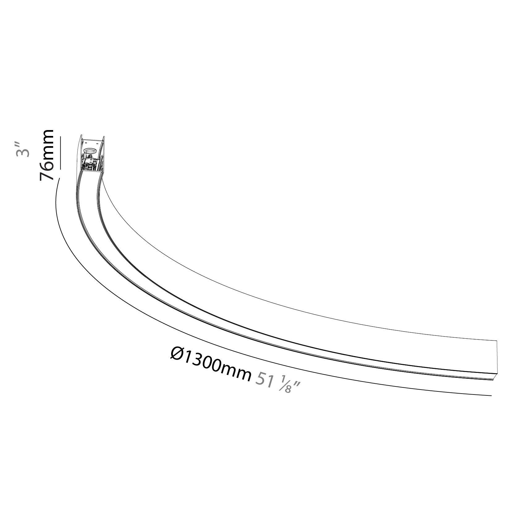 Forties by Prolicht – 51 3/16″ x 3″ Surface, Linear Profiles offers LED lighting solutions | Zaneen Architectural