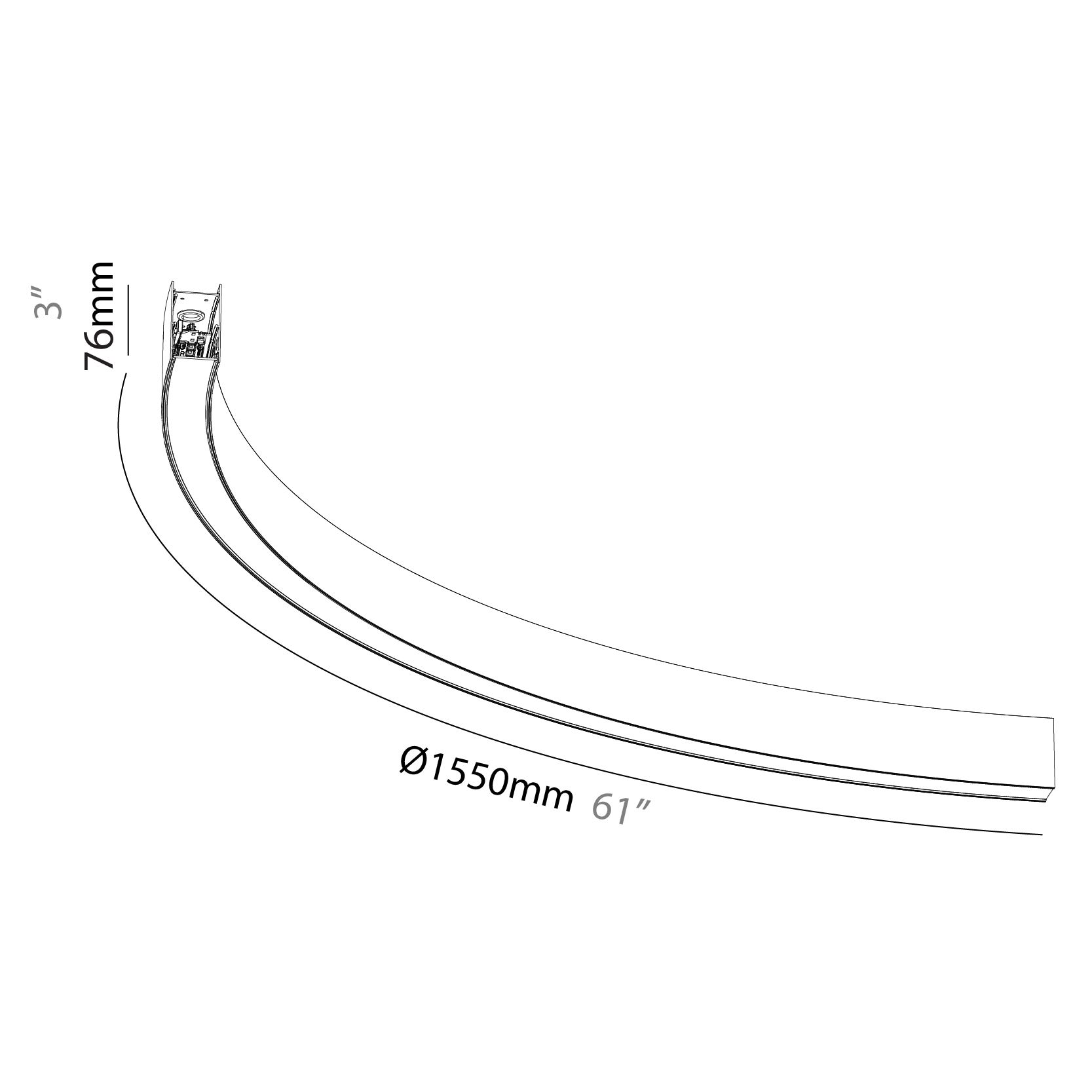 Forties by Prolicht – 61″ x 3″ Surface, Linear Profiles offers LED lighting solutions | Zaneen Architectural
