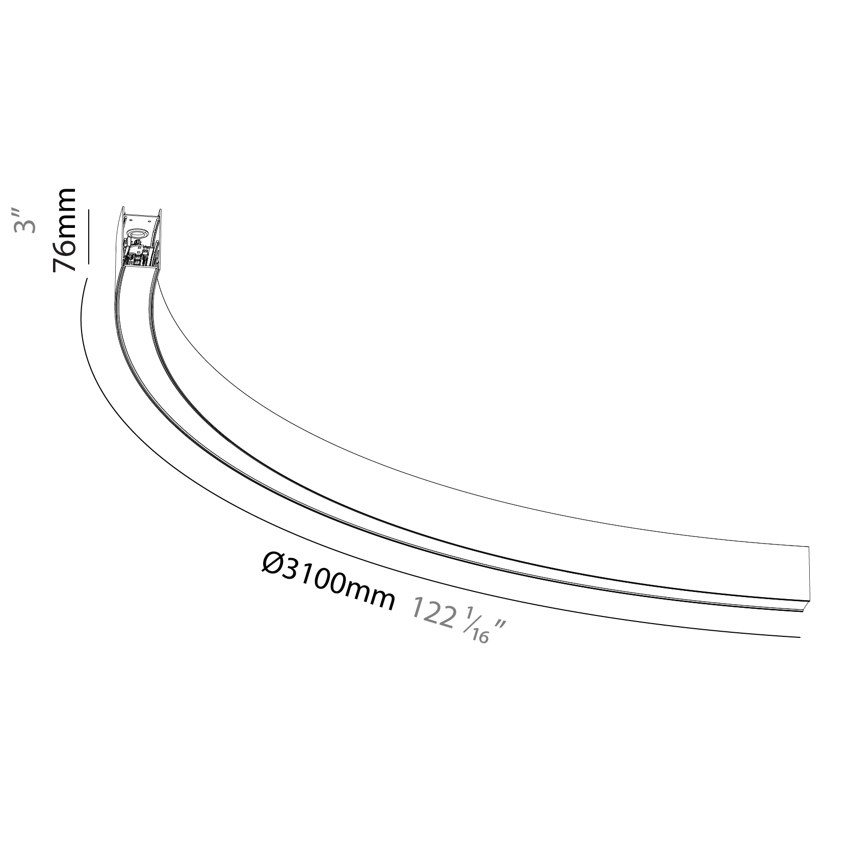 Forties by Prolicht – 122 1/16″ x 3″ Surface, Linear Profiles offers LED lighting solutions | Zaneen Architectural