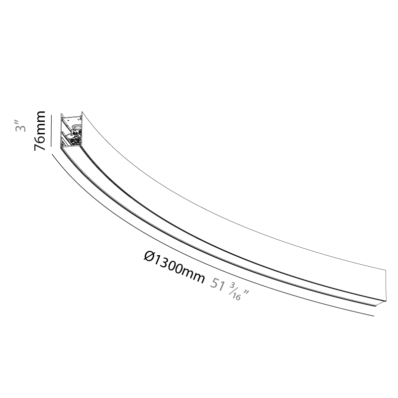 Forties by Prolicht – 51 3/16″ x 3″ Surface, Linear Profiles offers LED lighting solutions | Zaneen Architectural