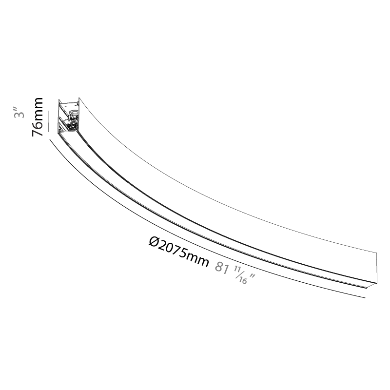 Forties by Prolicht – 61″ x 3″ Surface, Linear Profiles offers LED lighting solutions | Zaneen Architectural