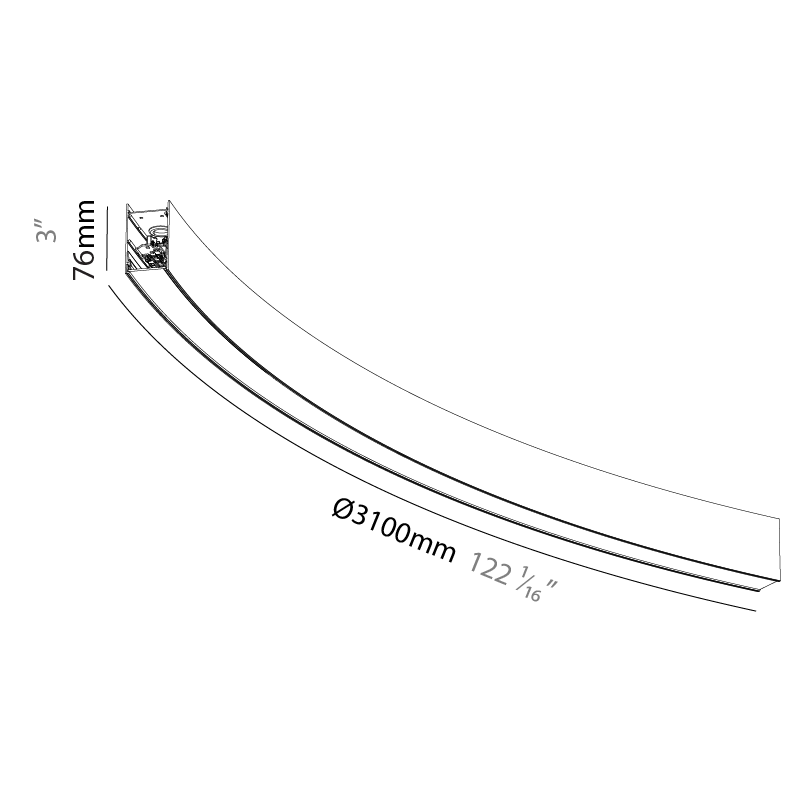 Forties by Prolicht – 122 1/16″ x 3″ Surface, Linear Profiles offers LED lighting solutions | Zaneen Architectural