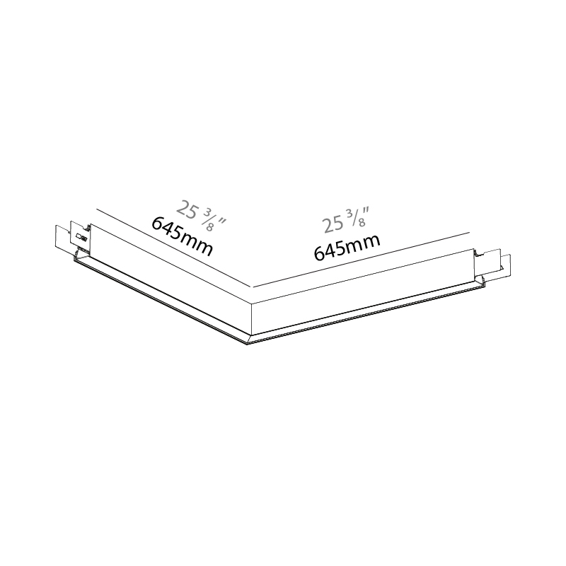 Forties by Prolicht – 25 3/8″ x 3″ Surface, Linear Profiles offers LED lighting solutions | Zaneen Architectural
