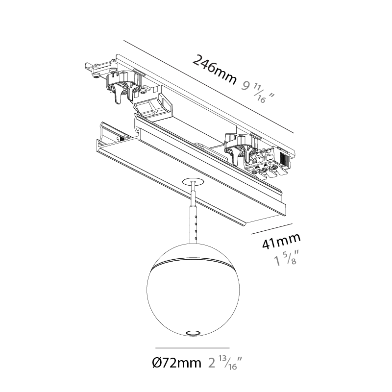 Forties by Prolicht – 2 13/16″9 11/16″ x 2 13/16″ Surface, Linear Profiles offers LED lighting solutions | Zaneen Architectural