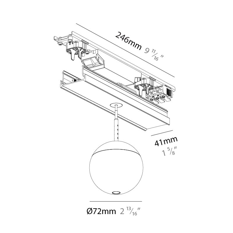 Forties by Prolicht – 2 13/16″9 11/16″ x 2 13/16″ Surface, Linear Profiles offers LED lighting solutions | Zaneen Architectural