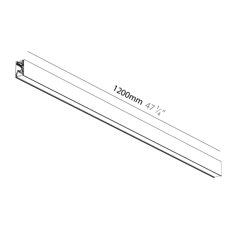 Forties by Prolicht – 47 1/4″ x 3″ Surface, Linear Profiles offers LED lighting solutions | Zaneen Architectural