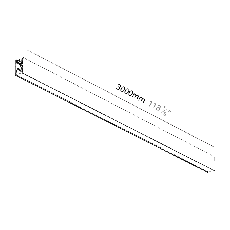 Forties by Prolicht – 118 1/8″ x 3″ Suspension, Linear Profiles offers LED lighting solutions | Zaneen Architectural