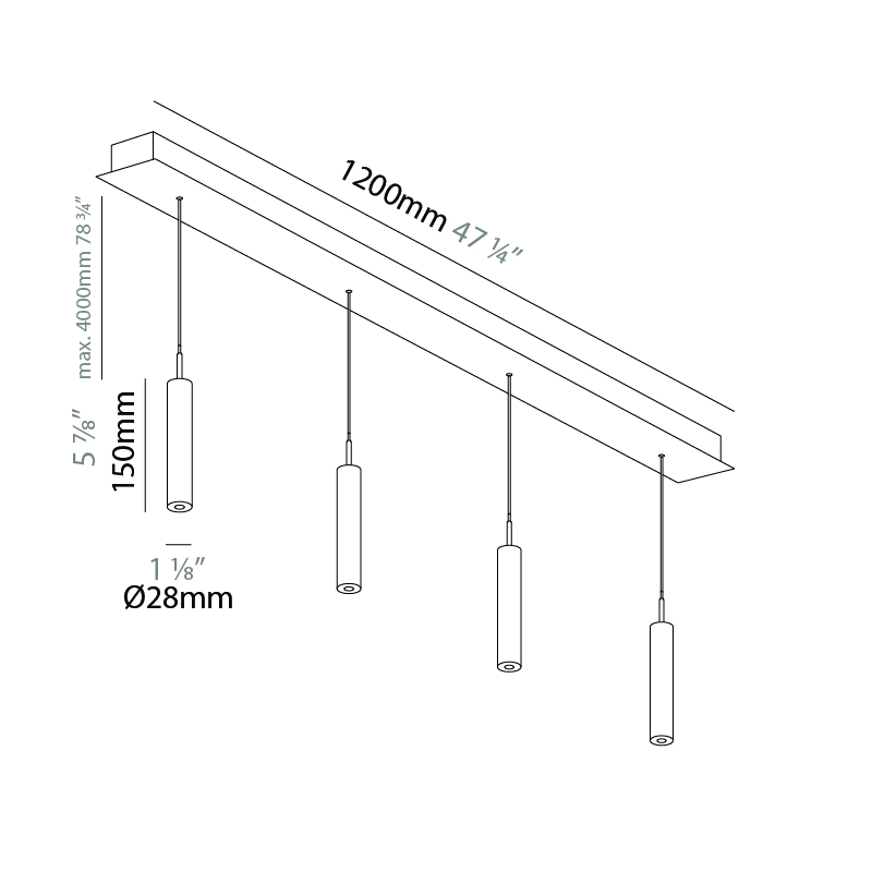 G-Mini Channel by Prolicht – 1 1/8″47 1/4″ x 5 7/8″ Suspension, Spots offers LED lighting solutions | Zaneen Architectural / Line art