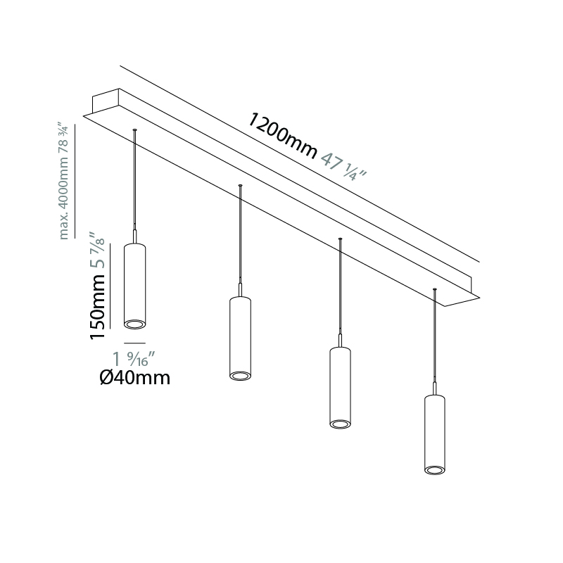 G-Mini Channel by Prolicht – 1 9/16″47 1/4″ x 5 7/8″ Suspension, Spots offers LED lighting solutions | Zaneen Architectural / Line art