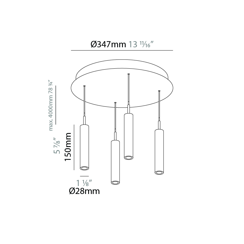 G-Mini Round by Prolicht – 13 11/16″ x 5 7/8″ Suspension, Spots offers LED lighting solutions | Zaneen Architectural / Line art