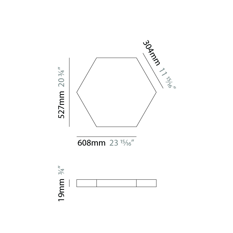 Infinite Hexagon by Ivela – 43 11/16″ x 1 1/16″ Surface, Panels offers LED lighting solutions | Zaneen Architectural / Line art
