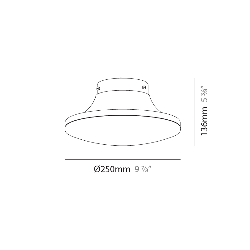 Geyser by Milan – 9 7/8″ x 5 3/8″ Surface, Ambient offers quality European interior lighting design | Zaneen Design / Line art