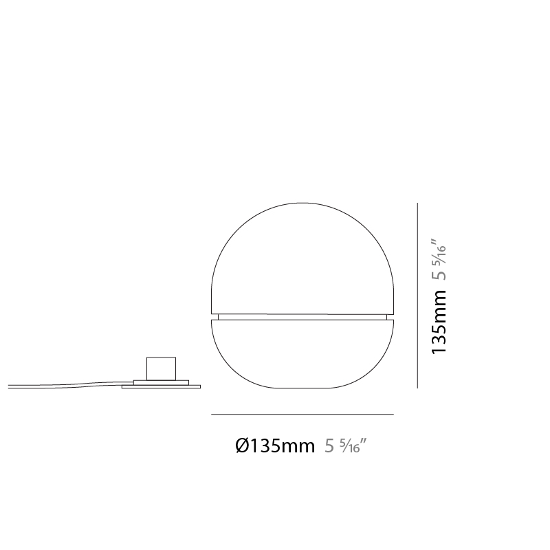 Ghianda by Icone – 5 5/16″ x 5 5/16″ Portable, Battery Operated offers quality European interior lighting design | Zaneen Design / Line art