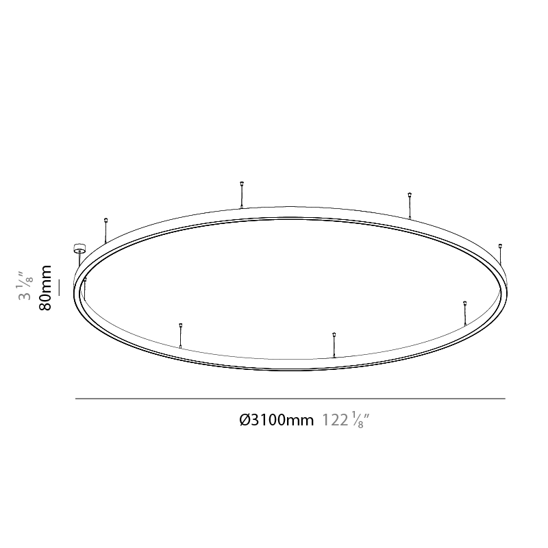 Glorious by Prolicht – 122 1/16″ x 3″ Suspension, Pendant offers LED lighting solutions | Zaneen Architectural / Line art
