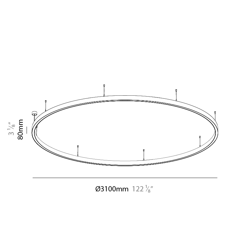 Glorious by Prolicht – 122 1/16″ x 3″ Suspension, Pendant offers LED lighting solutions | Zaneen Architectural