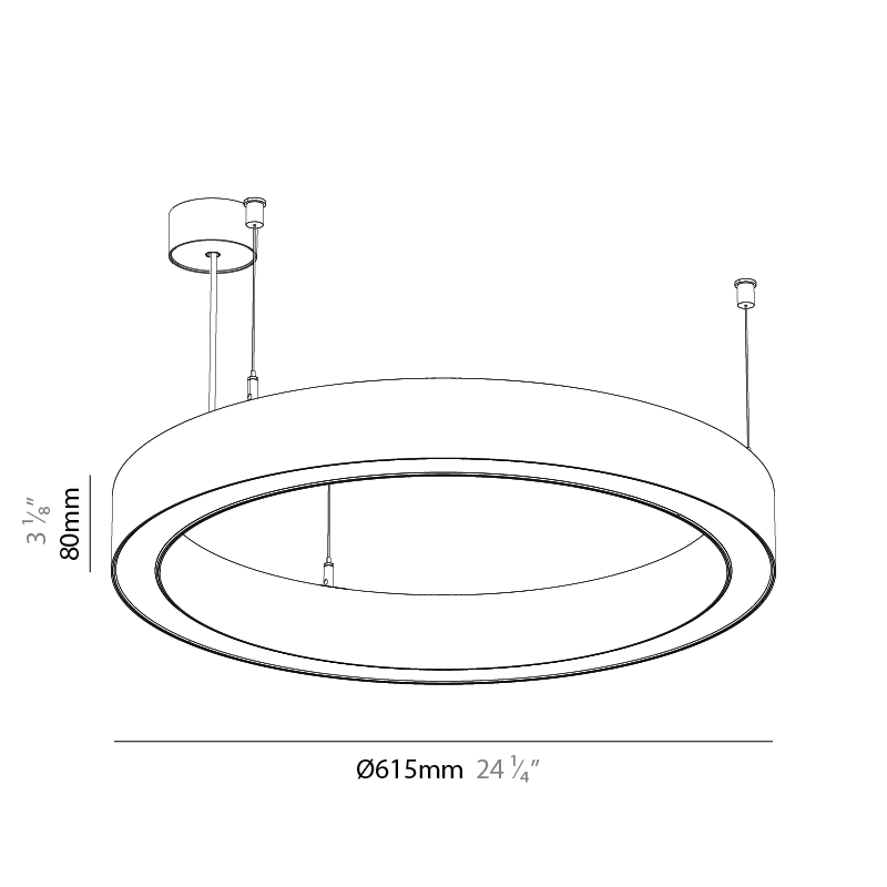 Glorious by Prolicht – 24 3/16″ x 3″ Suspension, Pendant offers LED lighting solutions | Zaneen Architectural / Line art