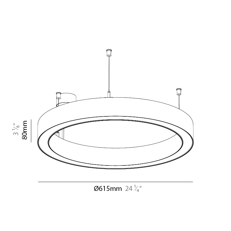 Glorious by Prolicht – 24 3/16″ x 3″ Suspension, Pendant offers LED lighting solutions | Zaneen Architectural