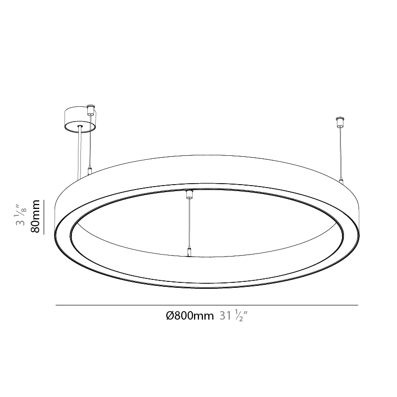 Glorious by Prolicht – 31 1/2″ x 3″ Suspension, Pendant offers LED lighting solutions | Zaneen Architectural / Line art
