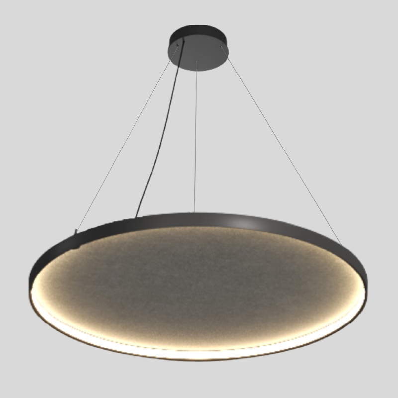 Glorious Silhouette Acoustic by Prolicht – 39 3/8″ x 1 1/8″ Suspension, Acoustic offers LED lighting solutions | Zaneen Architectural