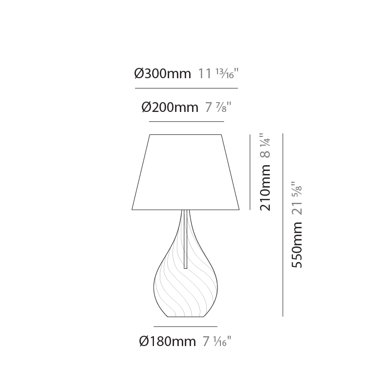 Goccia by Cangini & Tucci – 11 13/16″ x 21 5/8″ Portable, Table offers quality European interior lighting design | Zaneen Design / Line art
