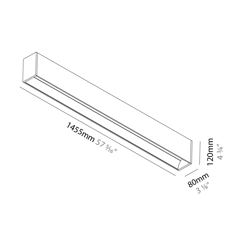 Groove by Prolicht – 57 5/16″ x 4 3/4″ Surface, Profile offers LED lighting solutions | Zaneen Architectural / Line art